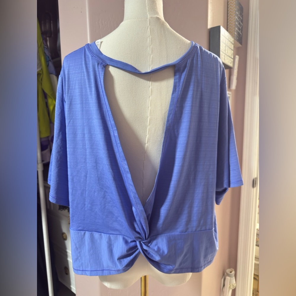NWOT Fabletics Vibrant Blue Short Sleeve Tee